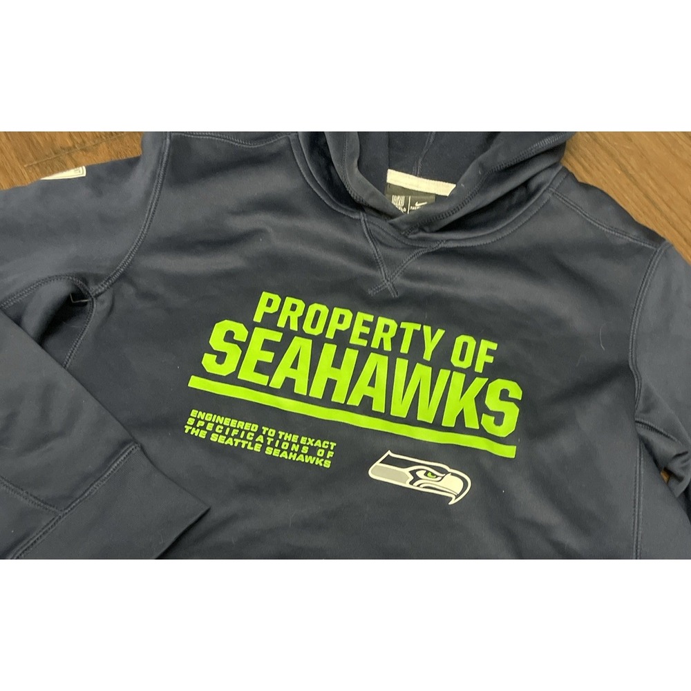 Seattle Seahawks‎ Hoodie Youth Large Nike On Field Dri Fit Boys Sweatshirt